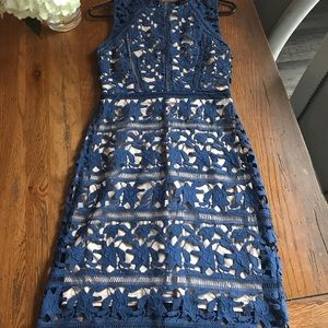 Navy blue lace dress - size small!